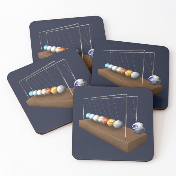 Item preview, Newton's cradle (pendulum) planets (realistic) designed and sold by SolidEarthArt.