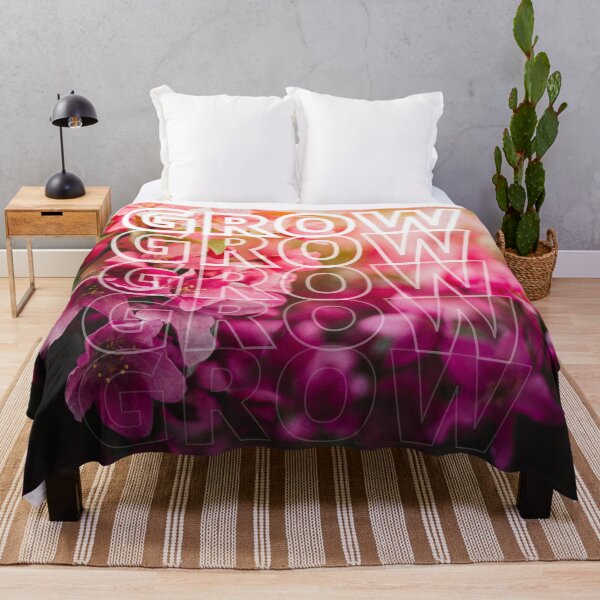 Item preview, GROW (above) - Dreamy Aesthetic, Pink And Purple Flowers designed and sold by AliceSLee.