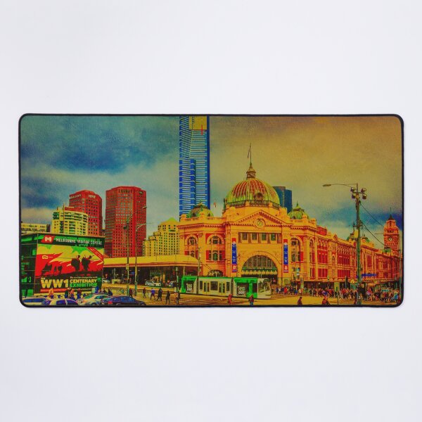 Item preview, Oil Painting on Canvas of Flinders Street Station - Melbourne, Victoria designed and sold by Steven Jodoin.
