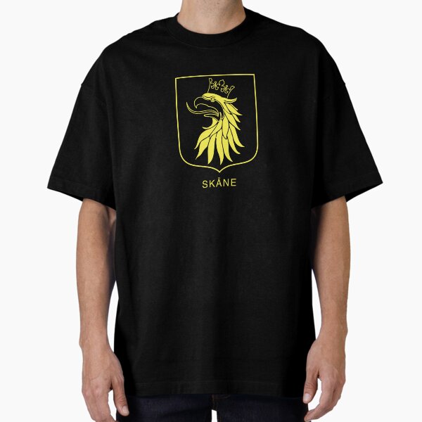 Item preview, Griffin Head with Royal Crown, the Coat of Arms of Skåne, Sweden, Yellow Print (Svenska Landskap) designed and sold by Landskapsbutiken .com.