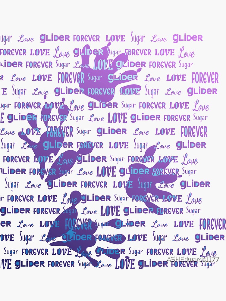 "Sugar Glider Words of Love Pawprints" Sticker for Sale by