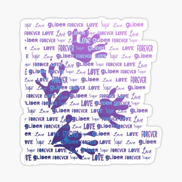 "Sugar Glider Words of Love Pawprints" Sticker for Sale by