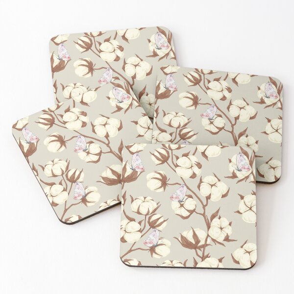 Item preview, Watercolor Cotton Flower Pattern designed and sold by silviaol.