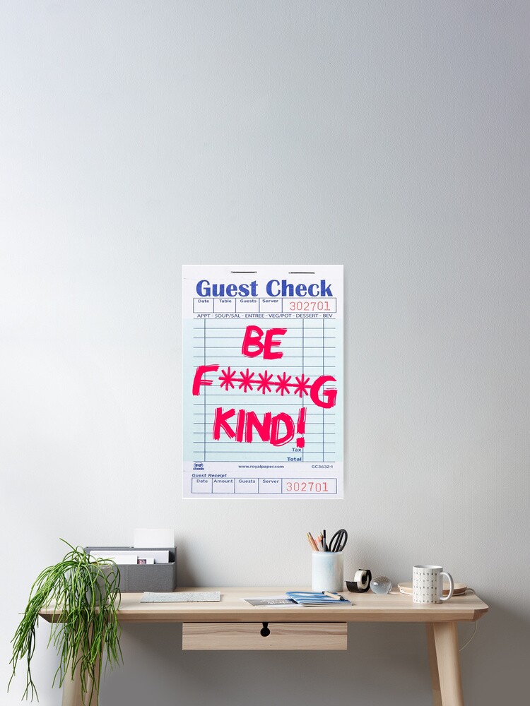 Thumbnail 2 of 3, Poster, nice words only- GUEST CHECK NIKKISBLING_ designed and sold by nicolekap29.