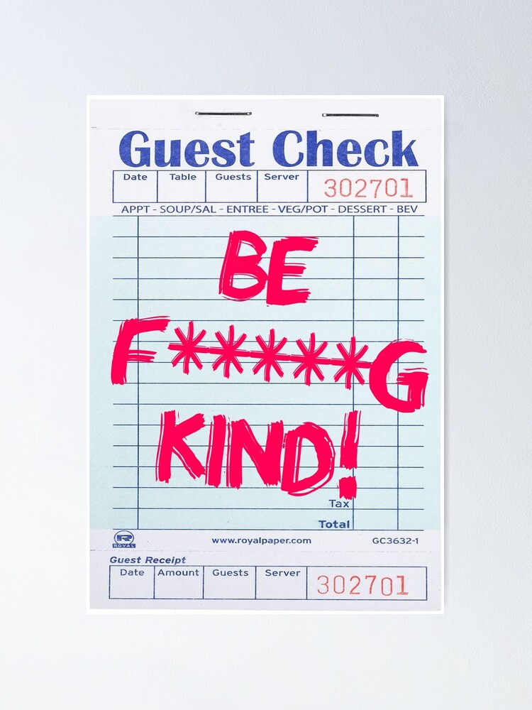 Thumbnail 1 of 3, Poster, nice words only- GUEST CHECK NIKKISBLING_ designed and sold by nicolekap29.