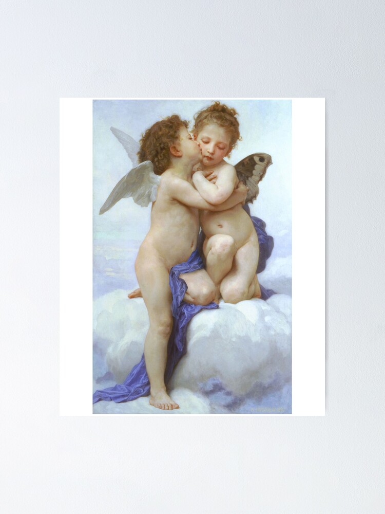 Kissing Angels First Kiss Painting Angel Kissing Cupid Love