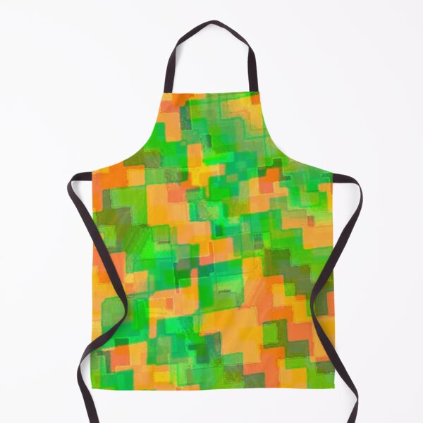 Item preview, Abstract Greens & Oranges Fractal Stencil designed and sold by SXW Designs.