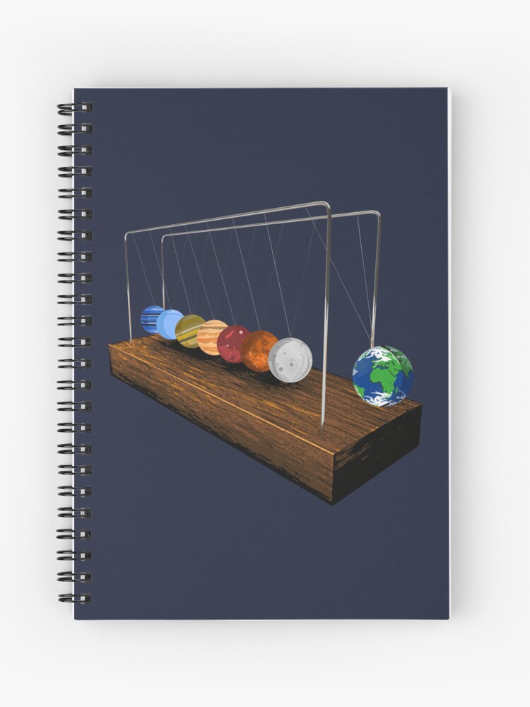Impression rigide for Sale avec l'œuvre « Planètes du berceau de Newton ( pendule) (réalistes) » de l'artiste SolidEarthArt