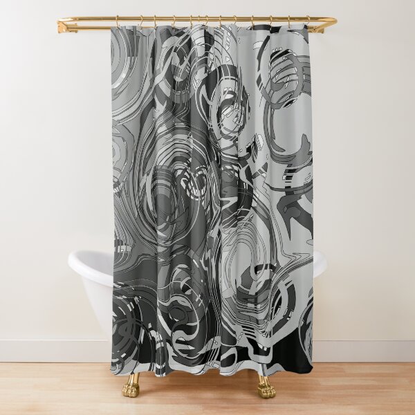 Swirls (Grey) Shower Curtain