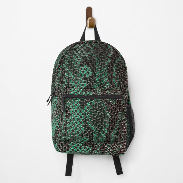 Item preview, Snakeskin Backpack, Green & Black Bag, Snakeskin Backpack For School designed and sold by zidfih.