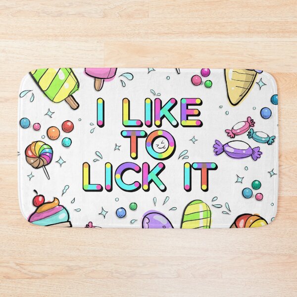 Item preview, I Like to Lick it.  Funny Suggestive Rainbow Text & Sweets  designed and sold by MunsyArt.