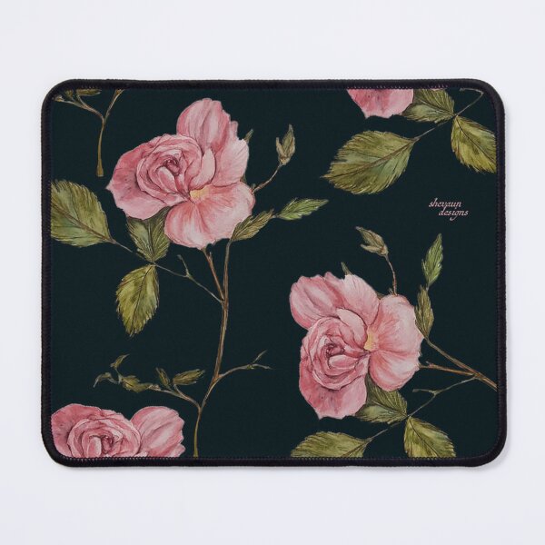 Item preview, Pink Roses on Dark Navy | Vintage Aesthetic Florals Flowers designed and sold by ShevaunStonem.