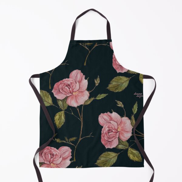 Item preview, Pink Roses on Dark Navy | Vintage Aesthetic Florals Flowers designed and sold by ShevaunStonem.