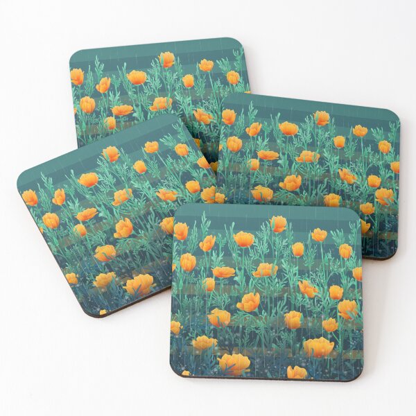 Item preview, A fine rain falls on a field of orange poppies designed and sold by AliciaDiamond.