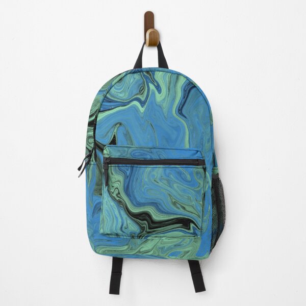 Item preview, Psychedelic original artwork in Miami Blue, Black & Seafoam Green designed and sold by Elizabeth-Banks.