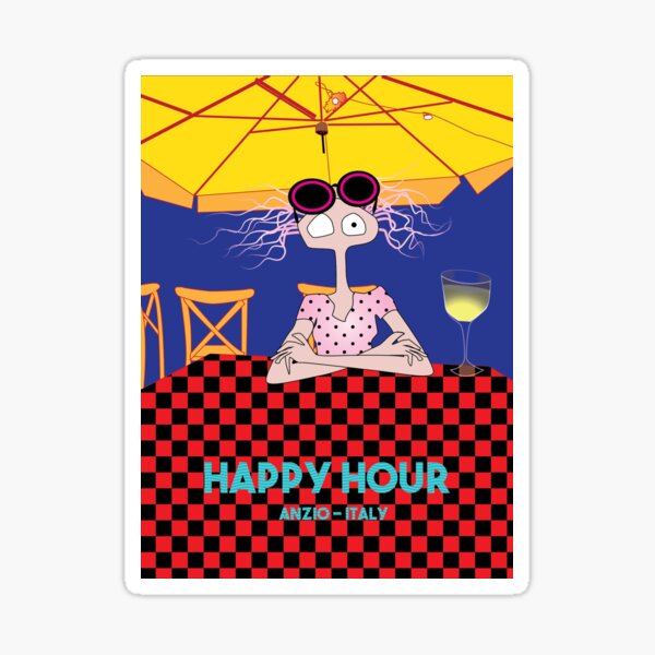 "Happy hour" Sticker for Sale by Beerox Redbubble