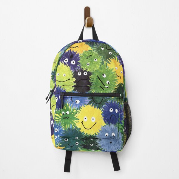 Item preview, Happy Fluffy Yellow Green and Blue Mosters designed and sold by Zab Butler Design.