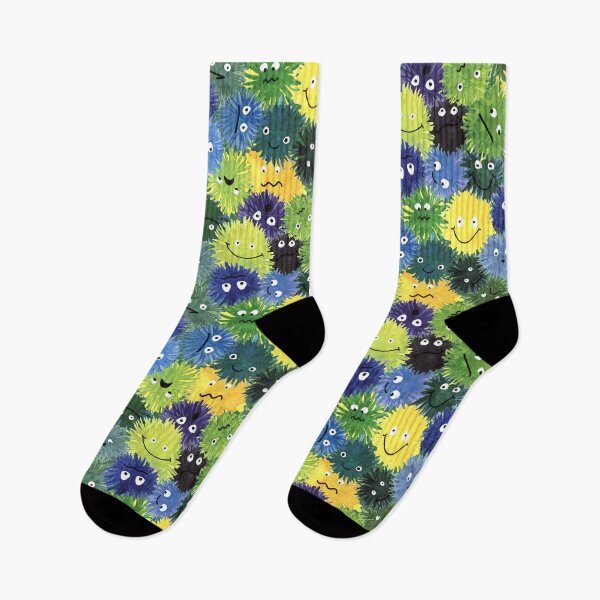 Item preview, Happy Fluffy Yellow Green and Blue Mosters designed and sold by Zab Butler Design.