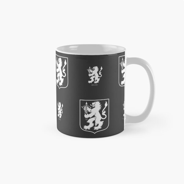 Artikelvorschau, Småland-Armbrust-Löwe, Schwarz-Weiß-Muster (Schweden/ Svenska-Landschaft) entworfen und verkauft von Landskapsbutiken .com.