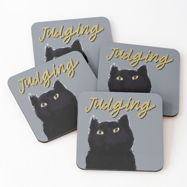 Item preview, Black cat, Judging Kitty designed and sold by Constant Readers.