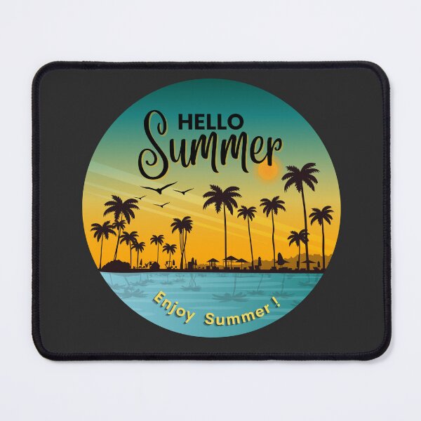 Item preview, Hello Summer with palm trees designed and sold by HappyLife4U.