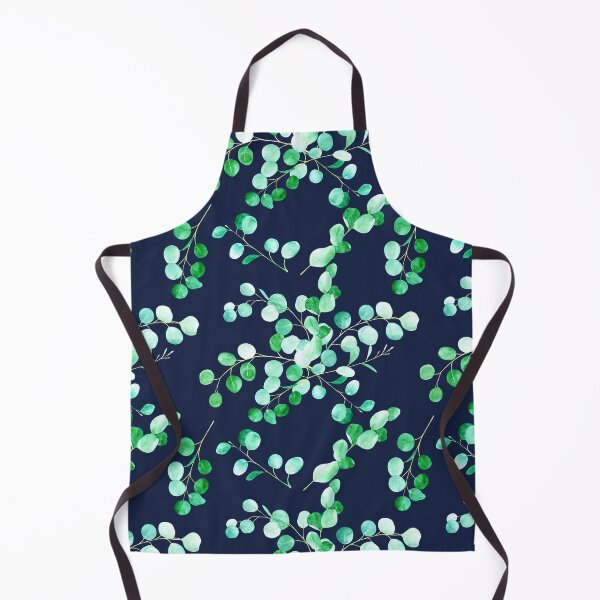 Item preview, Eucalyptus Leaves Pattern On Midnight Blue Background designed and sold by DEC02.