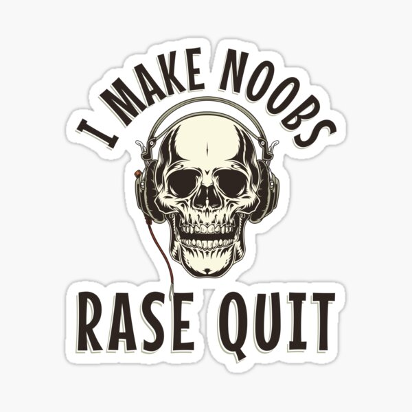 I Make Noobs Rage Quit - Fish With Headphones Sticker for Sale by  bsrishika