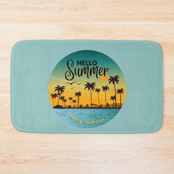 Item preview, Hello Summer with palm trees designed and sold by HappyLife4U.