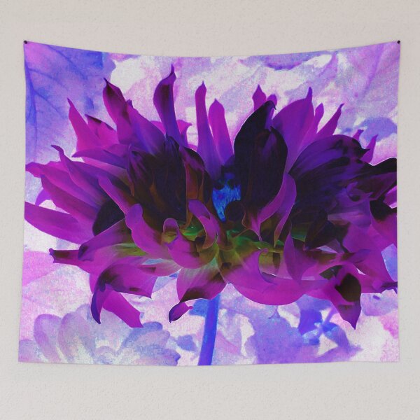 Item preview, Stunning Purple and Black Cactus Dahlia designed and sold by myrubiogarden.