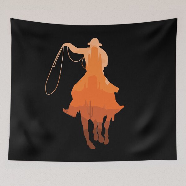 Item preview, Cowboy Sunset Vintage Western Landscape Horseback designed and sold by MintedFresh.