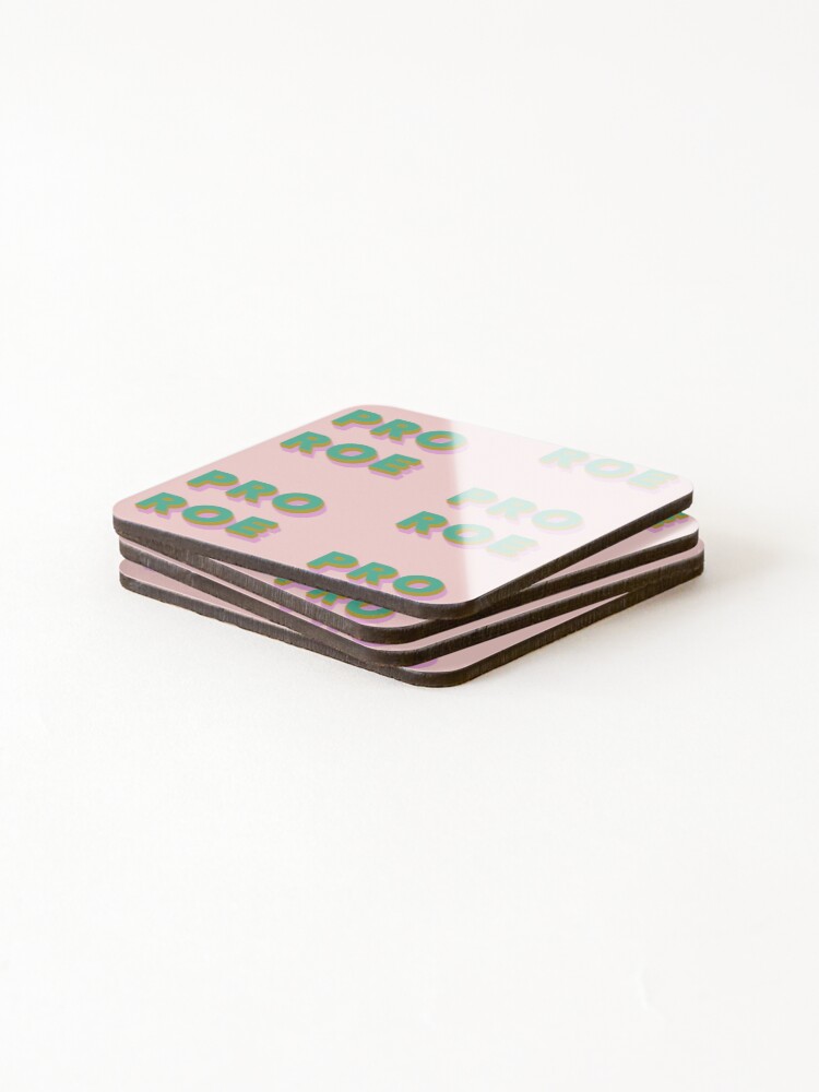 Thumbnail 4 of 5, Coasters (Set of 4), Pro Roe Repeating Pattern designed and sold by erikakcreates.