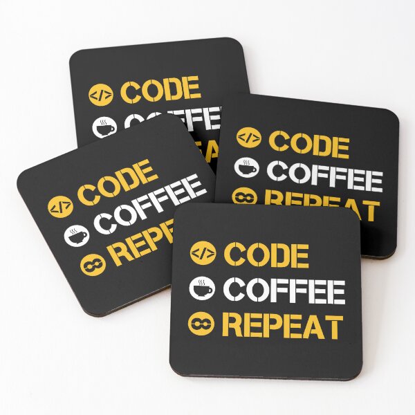 Item preview, Code Coffee Repeat designed and sold by Koi-Art.