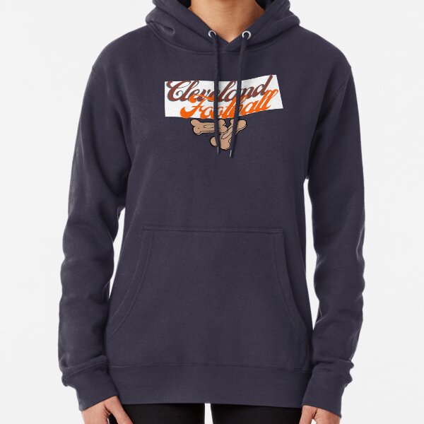 Womens Cleveland Bone Football Hooded Sweatshirt