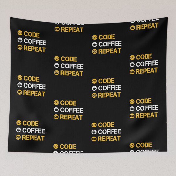 Item preview, Code Coffee Repeat designed and sold by Koi-Art.