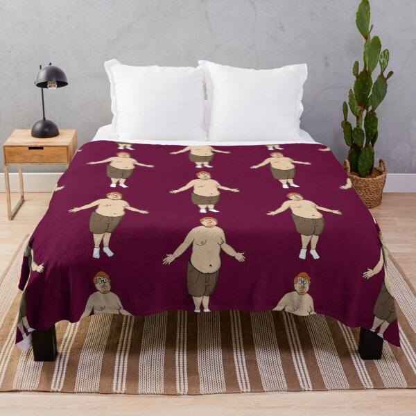 Fat Guy Doodle Throw Blanket