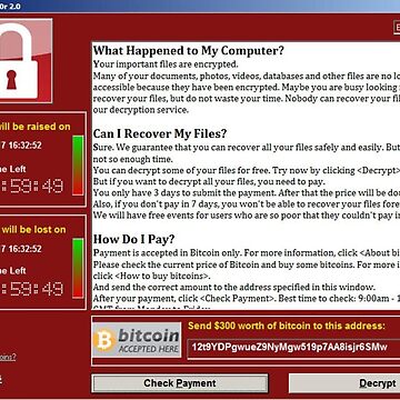 Artwork thumbnail, Wana Cry ransomware sticker hacking by v0id1337