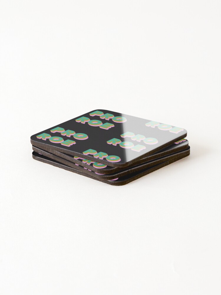 Thumbnail 4 of 5, Coasters (Set of 4), Pro Roe Dark Repeating Pattern designed and sold by erikakcreates.