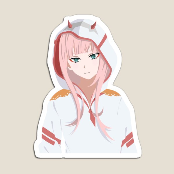 Zero Two pixel art Magnet by uwntu