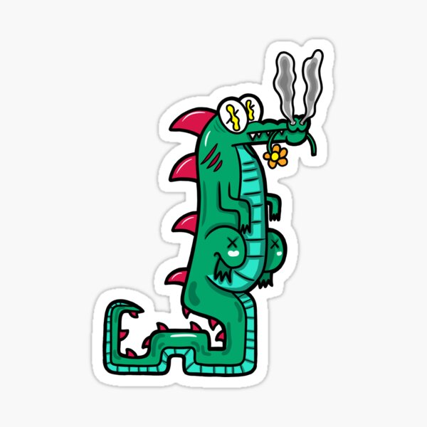 Artikel-Vorschau von Glückliches Krokodil, das eine Blume hält, designt und verkauft von JarhDesign.