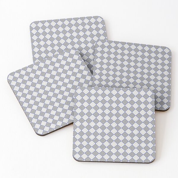 Item preview, Gray, Blue and White Geometric Tiles Pattern designed and sold by dealchica.