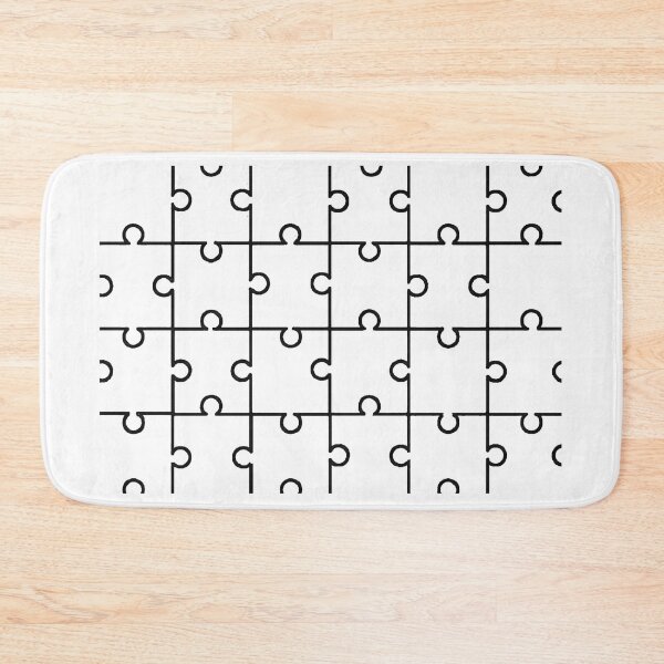 Item preview, Classic Jigsaw Puzzle Pattern – Black and White Minimalist Design designed and sold by Highlandkings.