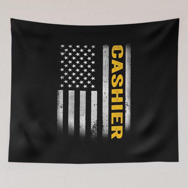 Item preview, Cashier Dad American Flag, Vintage USA Cashier American Flag, Cashier Dad Mens Womens Girls Christmas Fathers Day Gift designed and sold by xlnv.