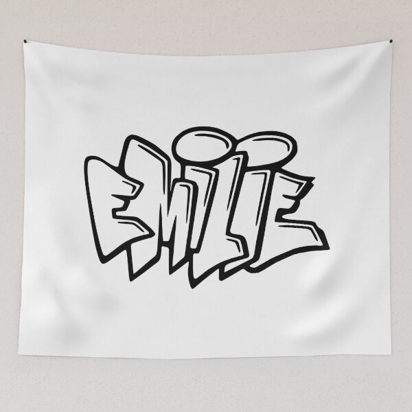 Aperçu de l'œuvre Emilie - Conception de nom de graffiti créée et vendue par NameThatShirt.