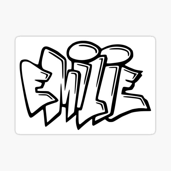 Emilie Graffiti Name Design Sticker For Sale By Namethatshirt Redbubble