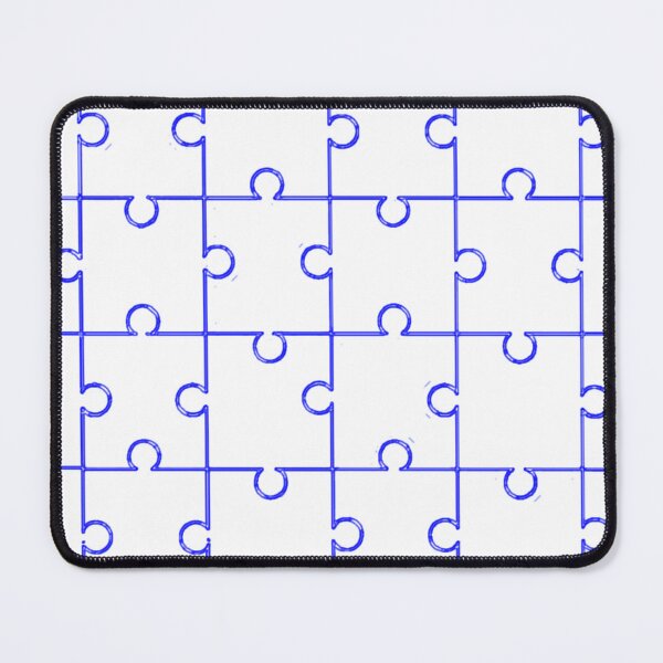 Item preview, Minimalist Puzzle Pattern – Blue and White Jigsaw Design designed and sold by Highlandkings.