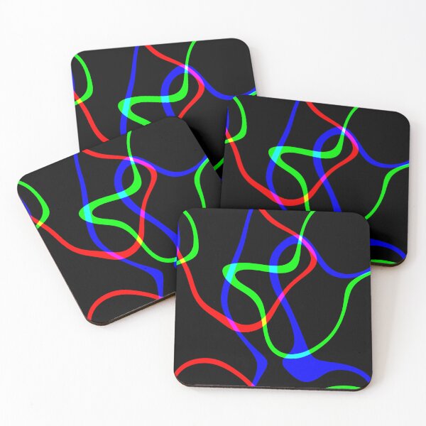 Item preview, Neon, Bright Primary Colors, Black Background, Plasma Print, Psychedelic, Colorful Psychedelic Designs designed and sold by CreativeCranium.