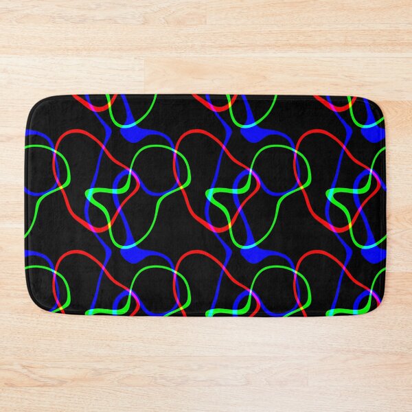 Item preview, Neon, Bright Primary Colors, Black Background, Plasma Print, Psychedelic, Colorful Psychedelic Designs designed and sold by CreativeCranium.