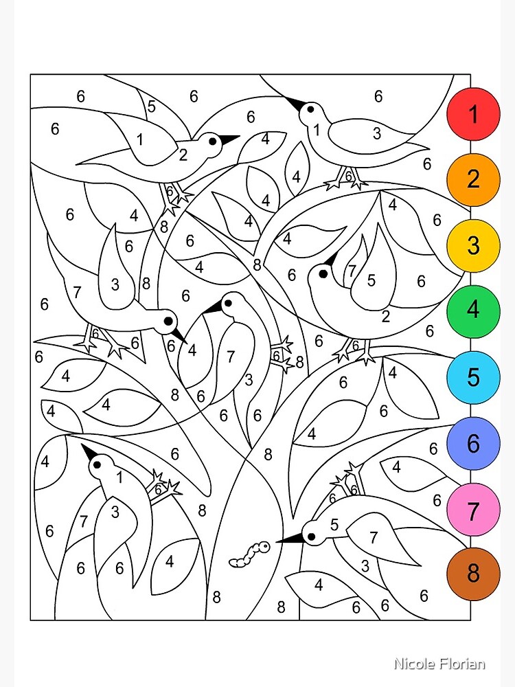 "Color By Number" Spiral Notebook by NicoleKidwoman | Redbubble