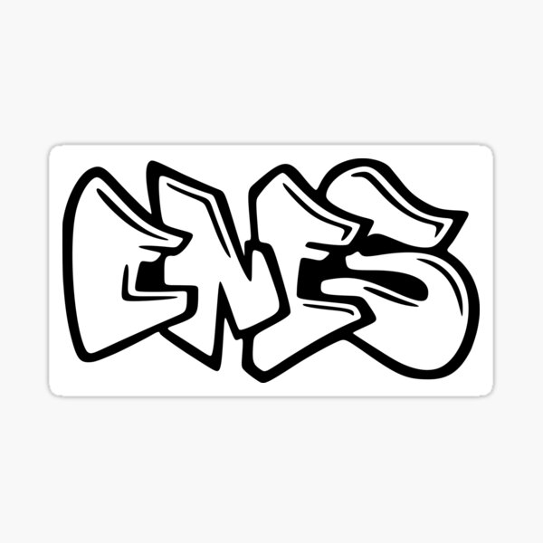 Vista previa del artículo con la obra «Enes - Diseño de nombre de graffiti», diseñado y vendido por NameThatShirt.