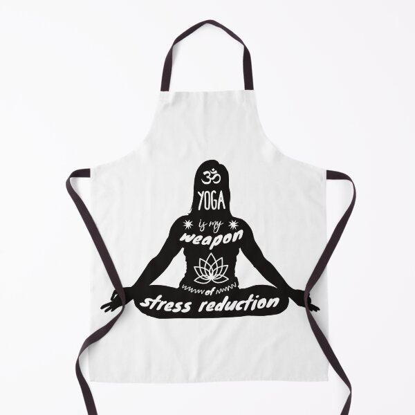 Item preview, Yoga Meditation Zen Woman Silhouette in Lotus Pose with Yoga Quote - Yoga is my Weapon of Stress Reduction designed and sold by imjuliana.